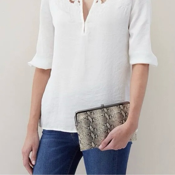 HOBO Leanne Snake Embossed Crossbody Bag Glam Leather - Picture 13 of 15